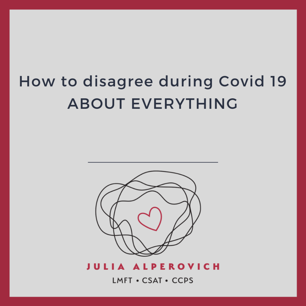 How to Disagree during Covid 19, ABOUT EVERYTHING